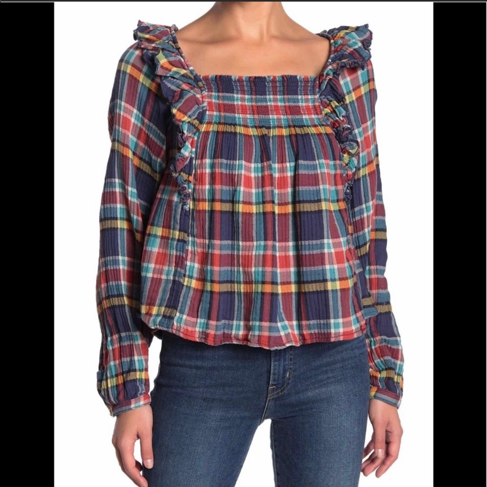 Free People Siena Plaid Pullover